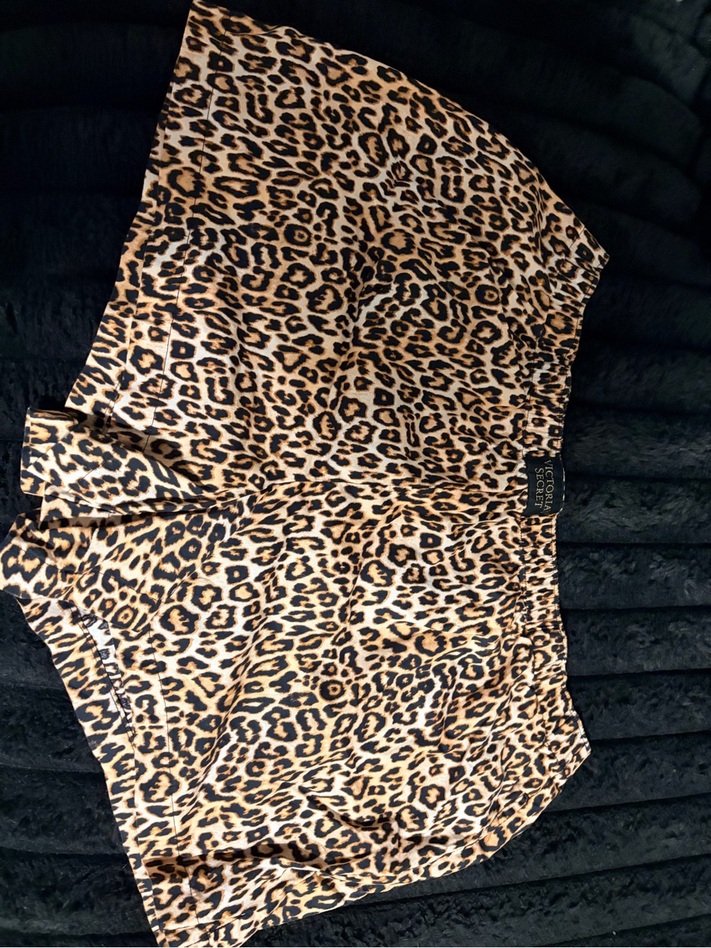 PINK Victoria's Secret Leopard Print Athletic Shorts in Tan and Black